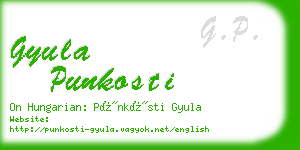 gyula punkosti business card